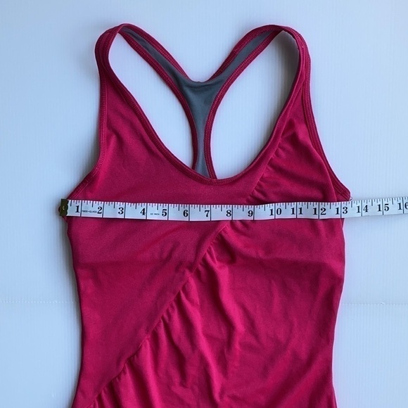 Nike Pink Racerback Side Ruffle Tank Top S - Picture 14 of 16